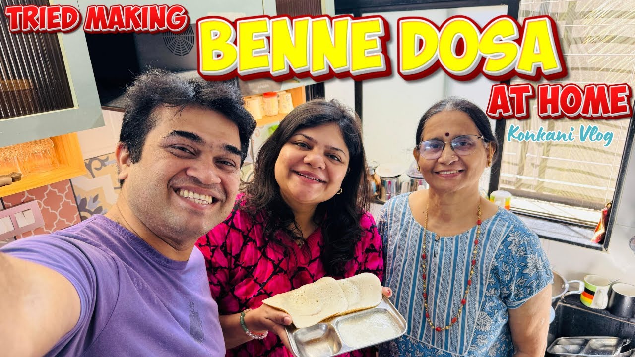 Experiencing Making Of Benne Dosa At Home | Konkani Vlogs | Ganesh Kini