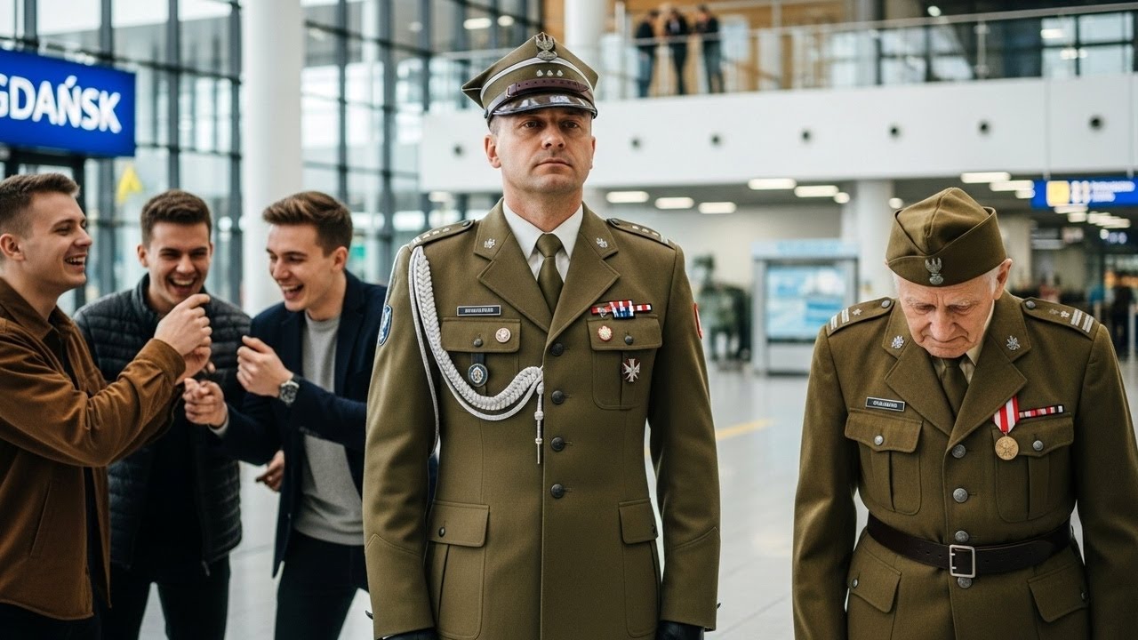 Wyśmiali jego mundur na lotnisku w Gdańsku — aż pułkownik krzyknął To bohater!
