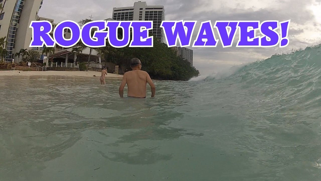 Massive Waves hit Guam beaches- Beaches becomes playgrounds