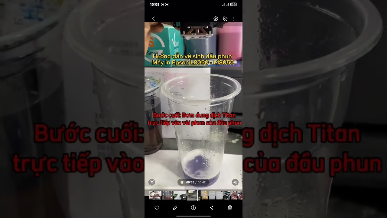 Một điều lưu ý đặc biệt quan trọng không được tháo đâu in ra để bơm trực tiếp để vệ sinh