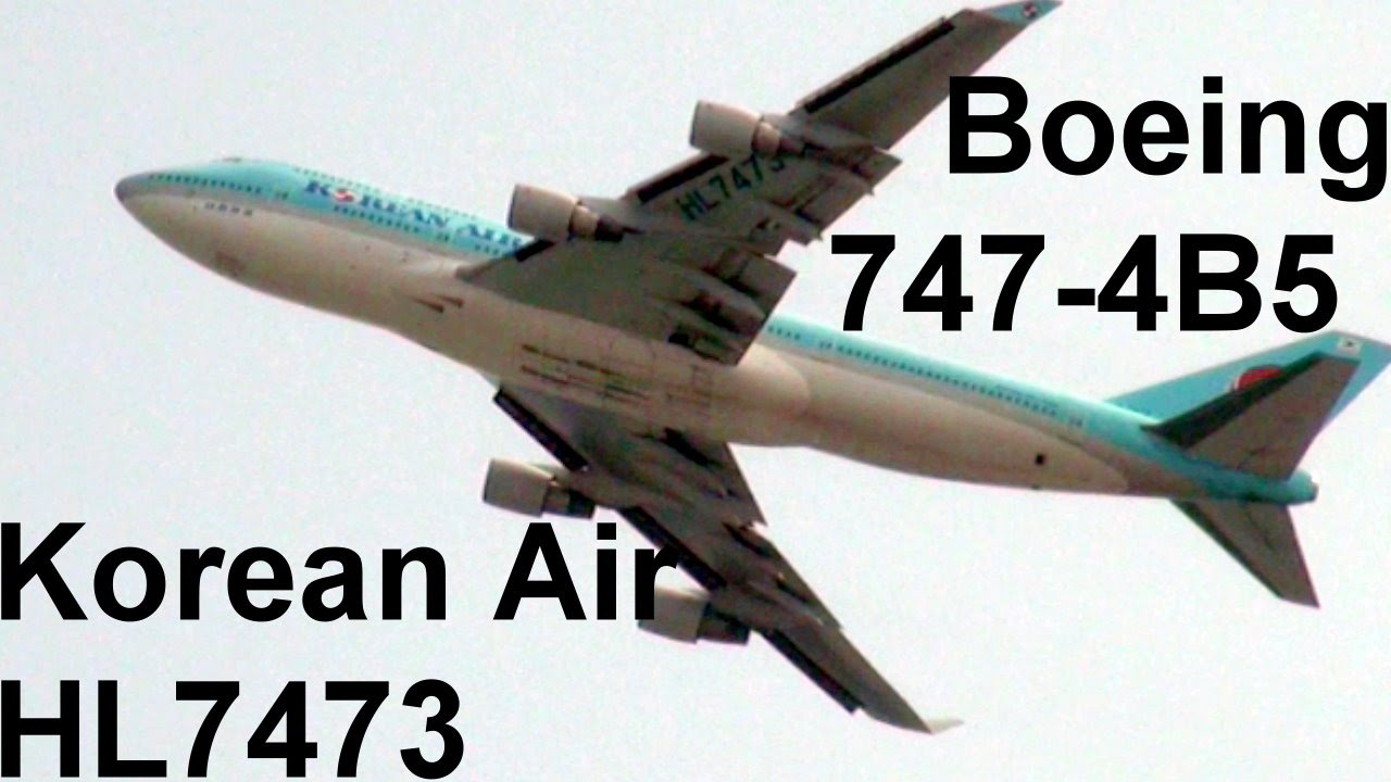 Korean Air HL7473 Boeing 747-4B5 take-off @ Hong Kong International Airport (HKIA)
