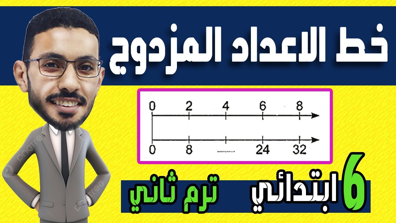 تحليل النسب المتكافئة باستخدام خط الاعداد المزدوج رياضيات الصف السادس الابتدائي الترم الثاني