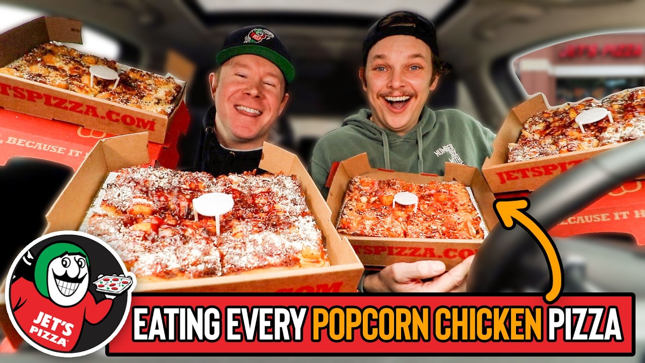 Съел все 4 пиццы с курицей попкорн в Jet's Pizza (и составил рейтинг) 🍿🍗🍕