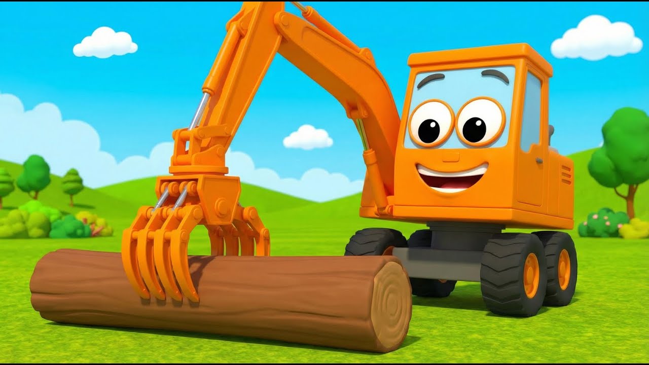 🚜 La Chanson de la Pelleteuse ! 🚧 Engins de Chantier & Comptine pour Enfants