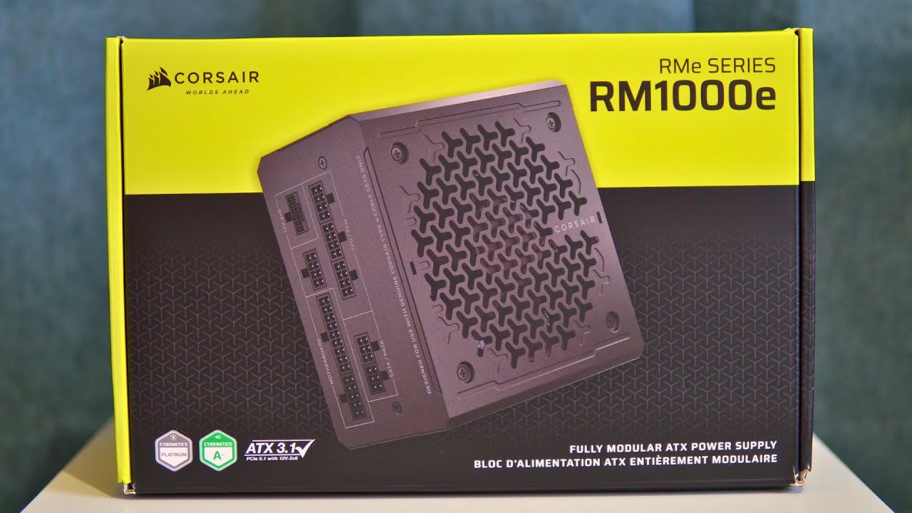 Распаковка блока питания Corsair RMe 2025 ATX 3.1 / PCIe 5.1 (модель RM1000e/1000w)