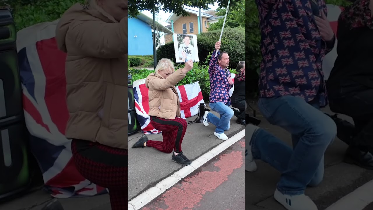 Patriot taking the knee for Henry Nowak  #ukpolice #henrynowak #twotierpolicing