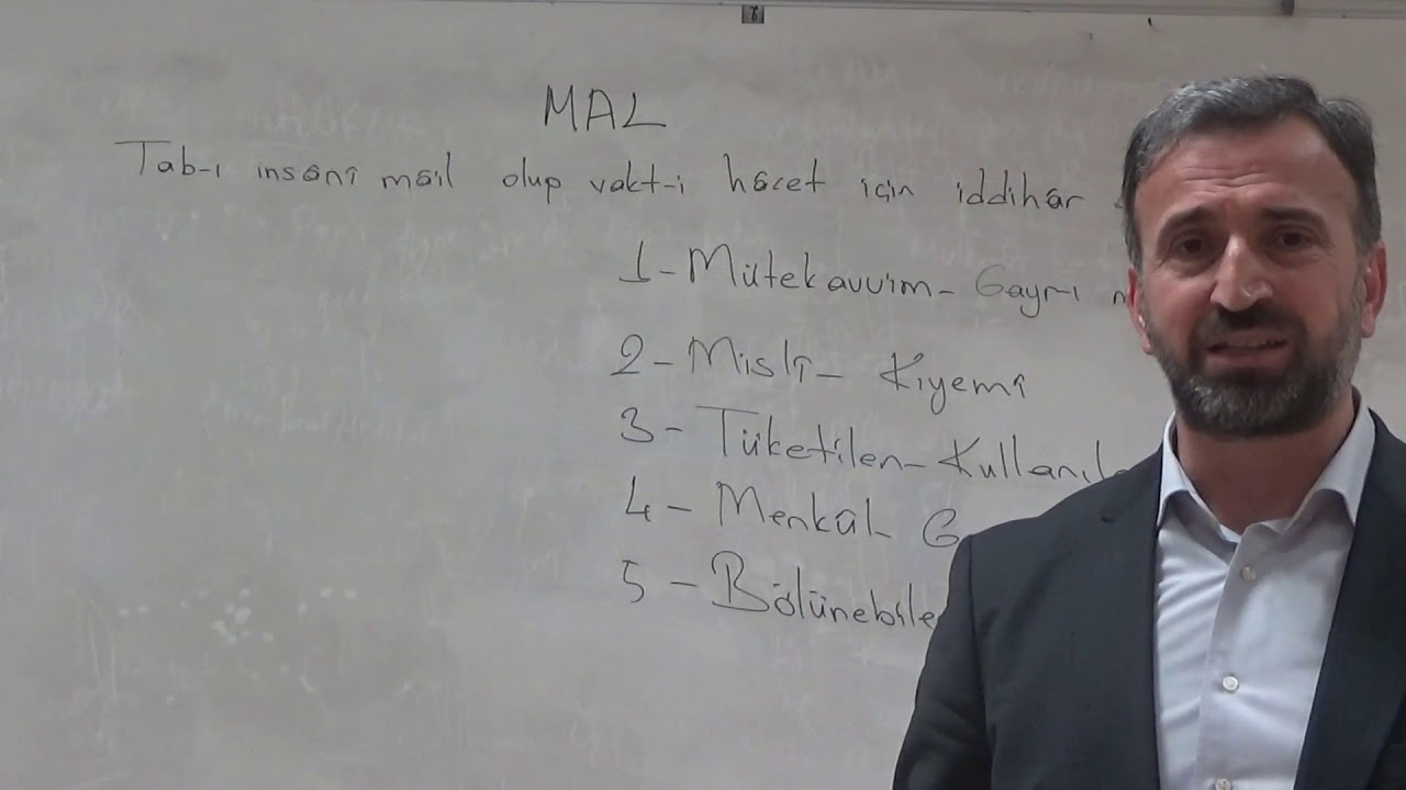 İSLAM HUKUKUNDA MAL VE MÜLKİYET (DOÇ. DR. ALİ KUMAŞ)