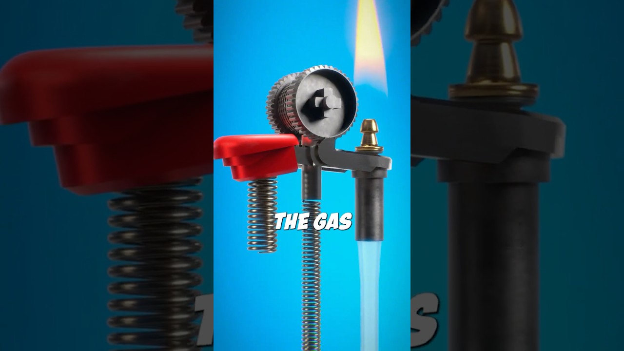 How a Bic Lighter Works?🔥#lighter #explained #learning #how #blender #3d #animation #shorts #tools