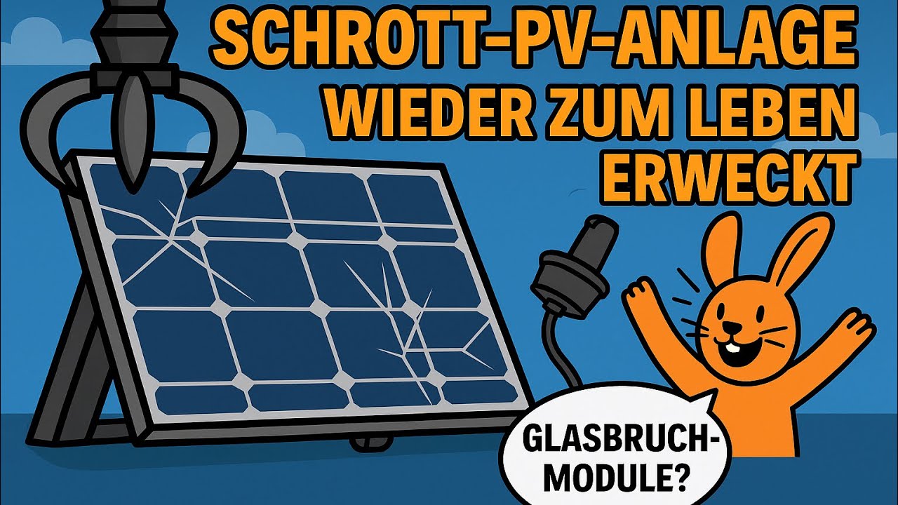 Hasenbau Technik – Schrott-PV Teil 1: Können Glasbruch-Module noch Strom liefern?