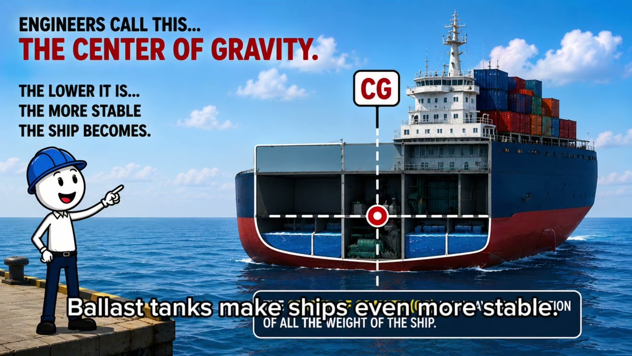 Why Don&rsquo;t Ships Tip Over? 🚢 The Science Behind Ship Stability
