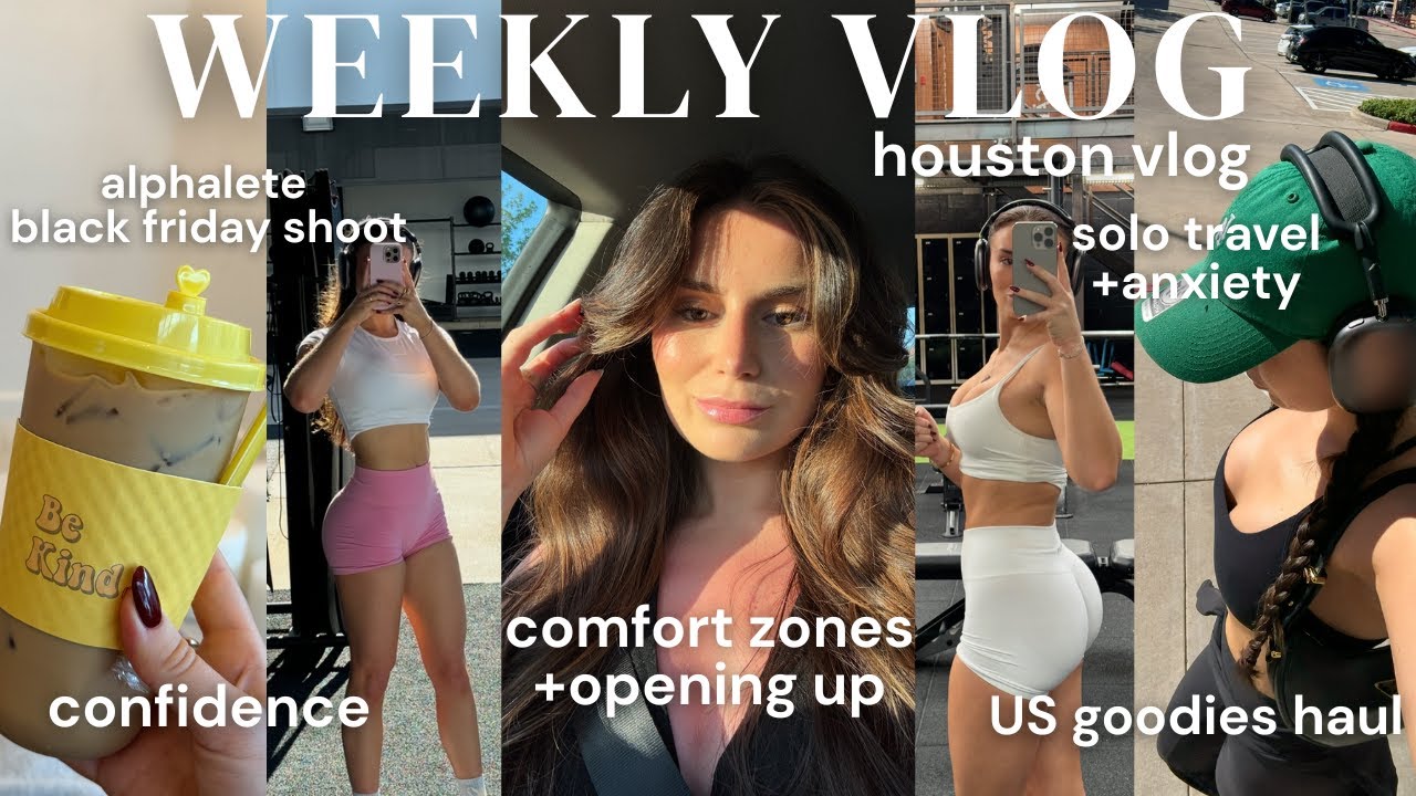 houston vlog | alphalete black friday, solo travel, confidence, opening up, artizia+sephora haul