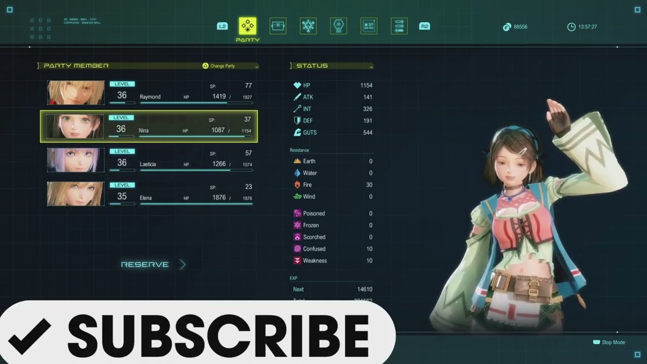 Nina Support & Tank build Star Ocean The Divine Force #starocean