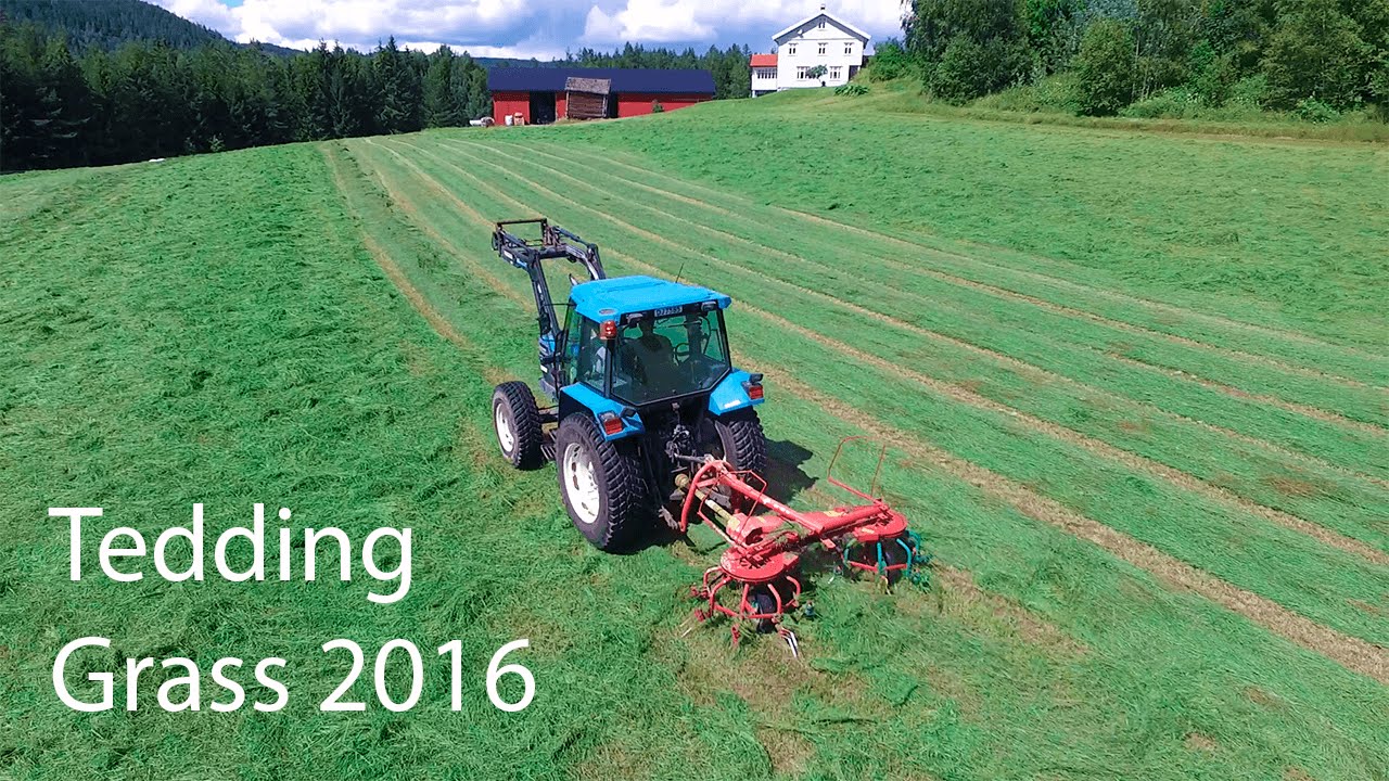 Tedding First Cut Grass 2016