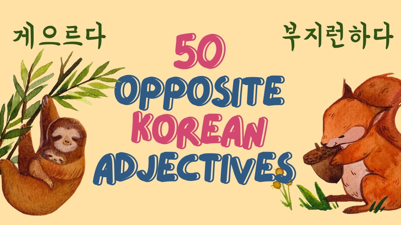 50 Opposite Korean Adjectives