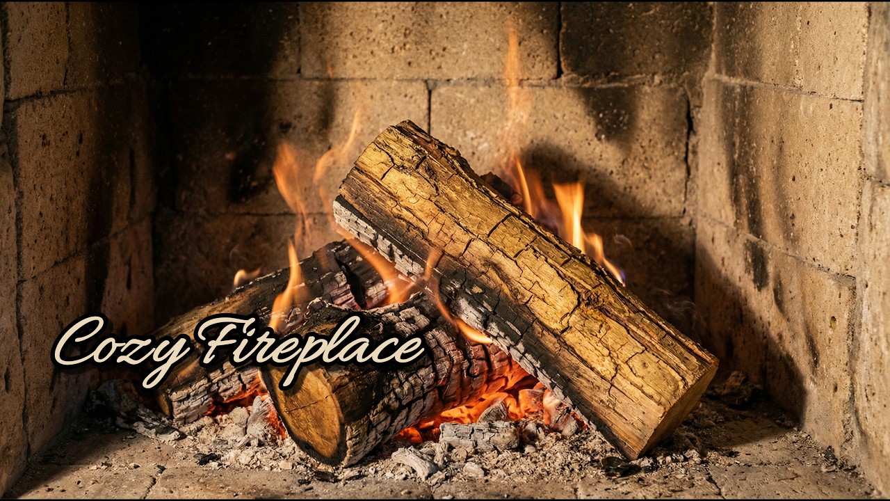 4K Fireplace Ambience | Warm Fire Sounds for Calm & Focus