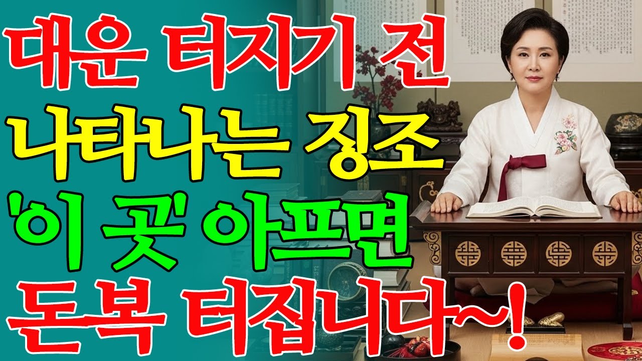 대운이 찾아오기전 반드시 나타나는 7가지 징조 | '이 신호' 보이면 대운 들어오고 돈복 터집니다! #대운 #대운징조 #재물운 #돈복터지는징조 #말년복 #인생전환점 #교운기