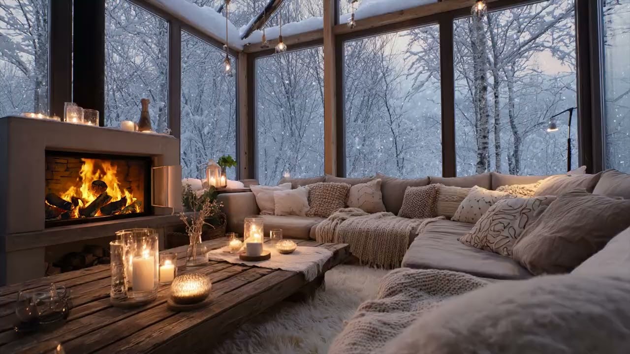 Soft Snow Settles Everywhere ❄️ Wrapping The Room In Calm Protective Warmth