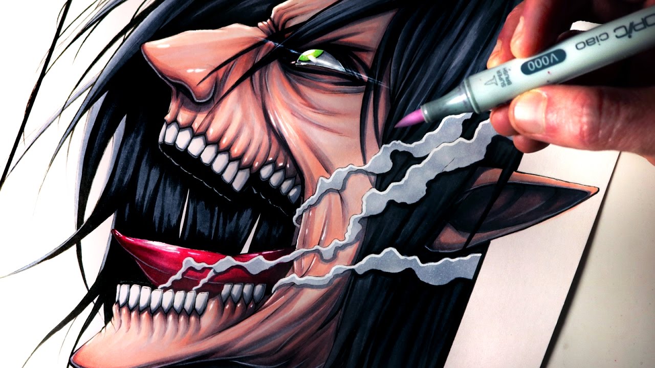 Let's Draw EREN JAEGER (TITAN FORM) from ATTACK ON TITAN - FAN ART FRIDAY