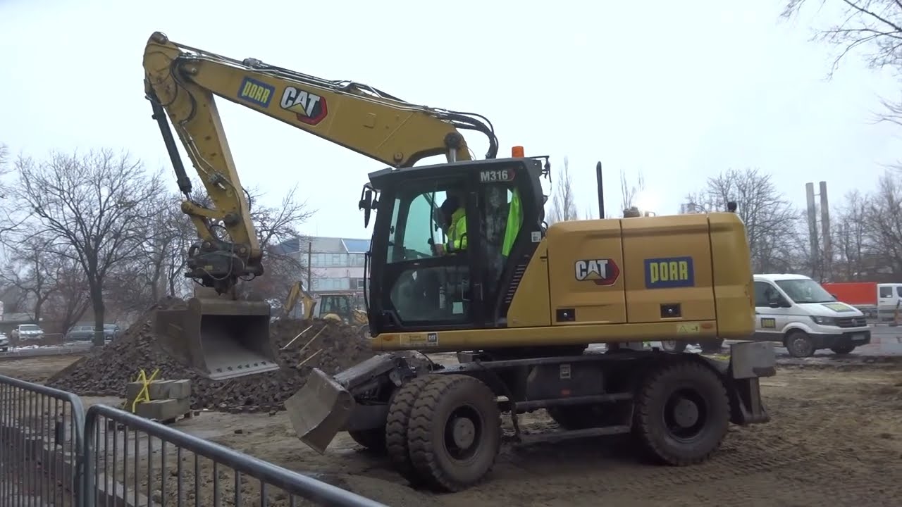 CAT M316 Excavator Mastery Precision Power at Bucharest Militari Construction Site
