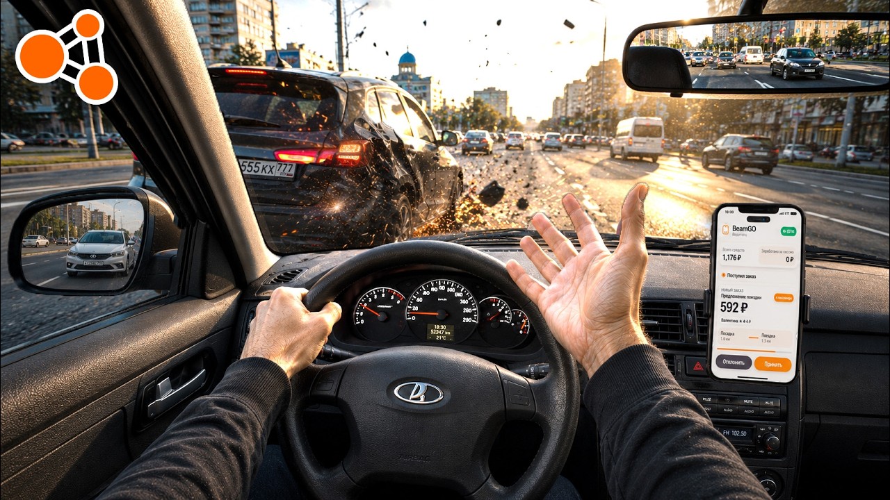 ТАКСУЮ НА ПРИОРЕ в BeamNG Drive !
