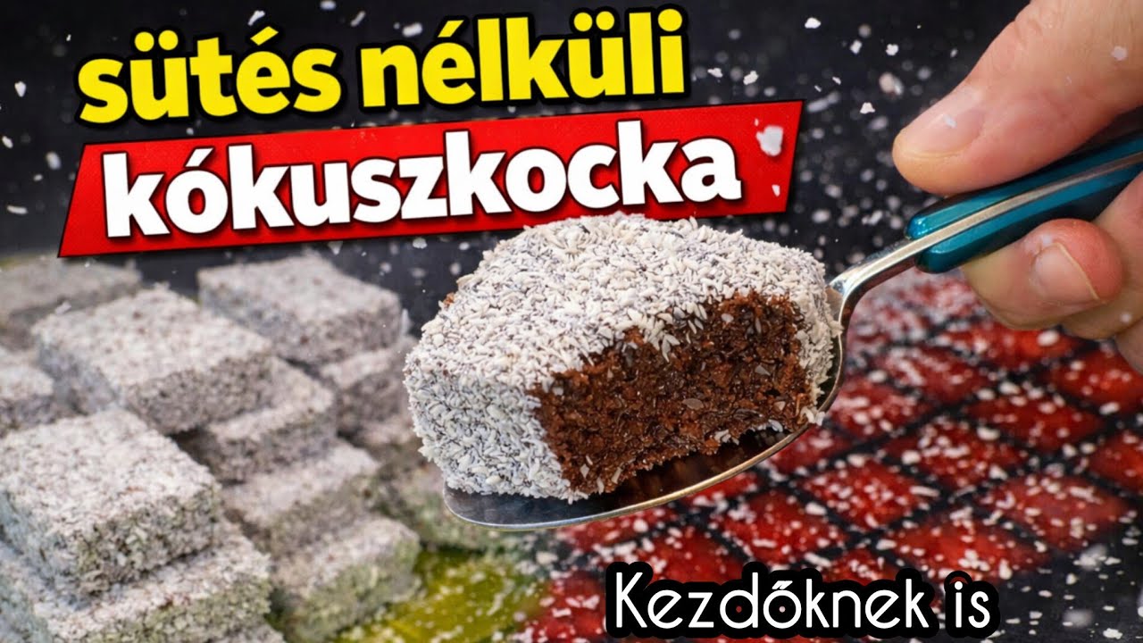 Sütés nélküli Kókuszkocka. Kezdőknek is