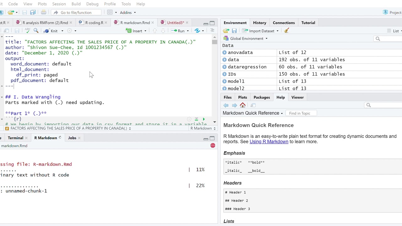 How to Knit file in R-Studio using R markdown 2020