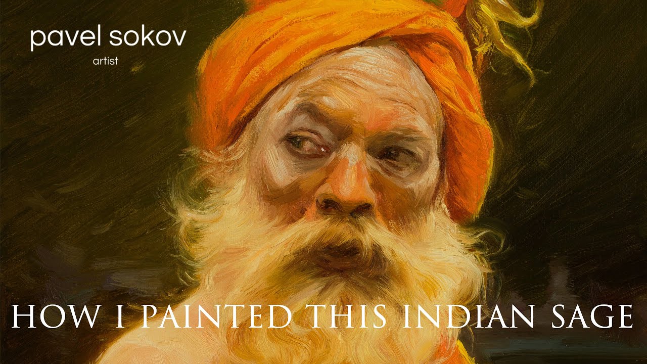 How I Painted This Orange Sage From Varanasi | Pavel Sokov