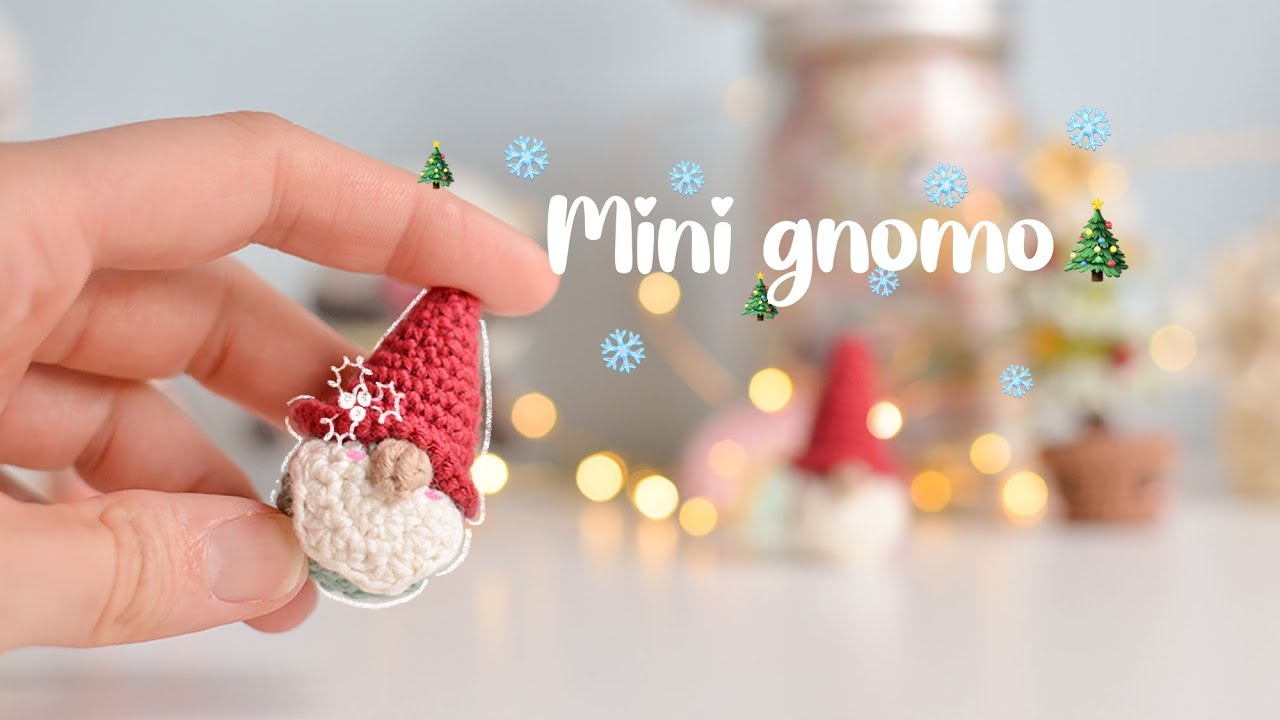 Mini gnomo amigurumi | Gnomo nórdico navideño 🎄| patrones de Navidad