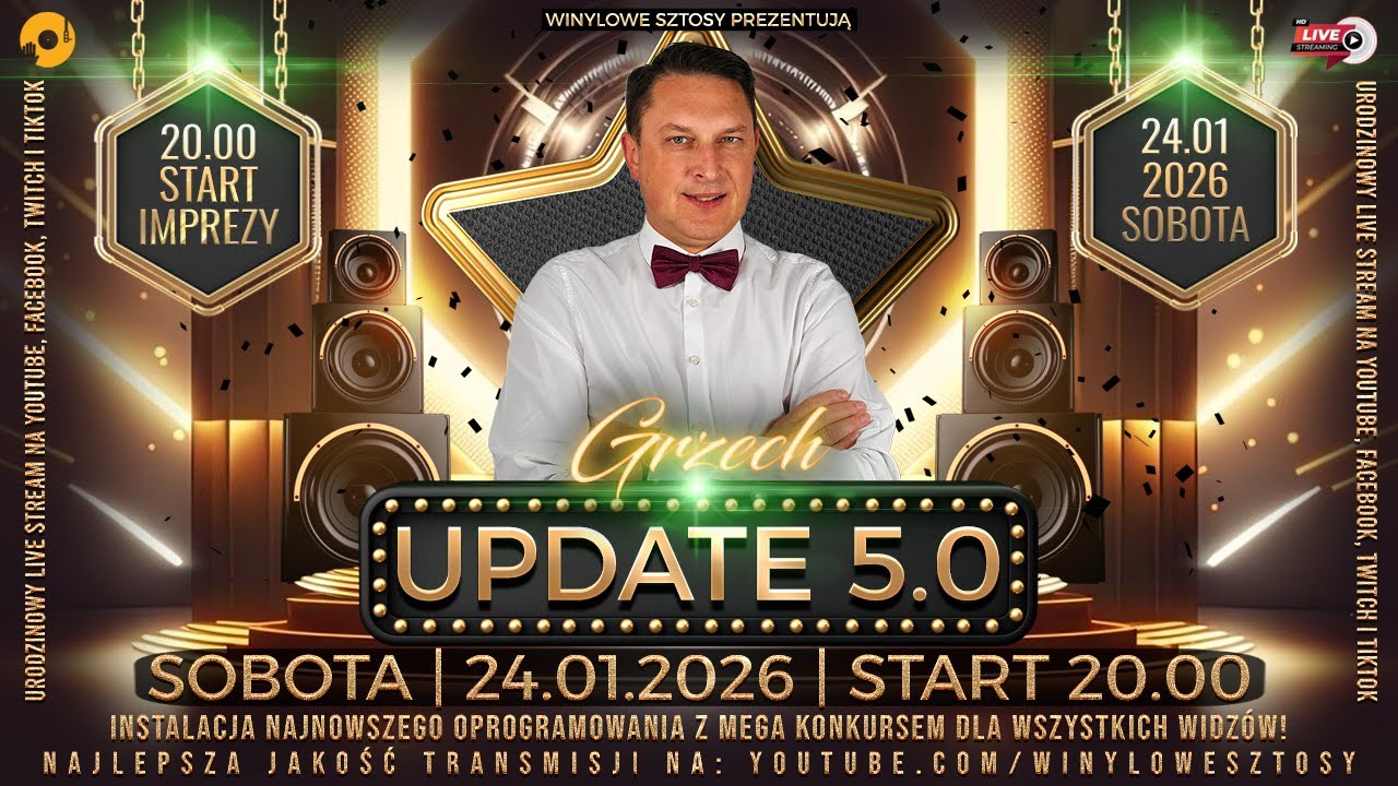 GRZECH UPDATE 5.0 part.2 ★ WINYLOWE SZTOSY ★ DJ GRZECH ★ RETRO TIME ★ LIVE STREAM