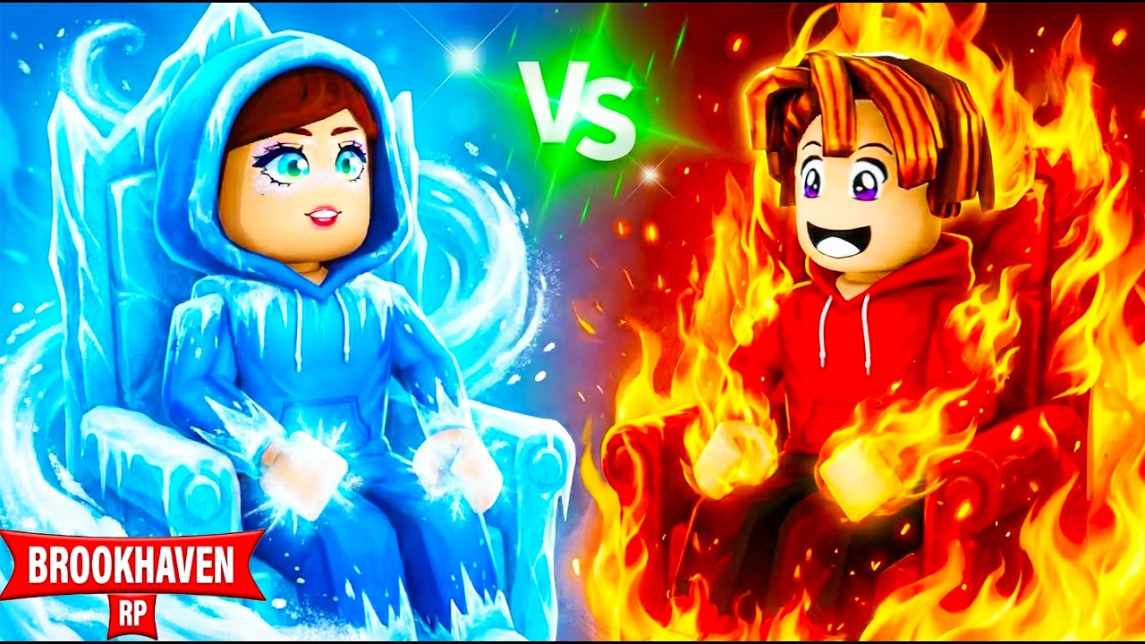 Ice Sister Vs Fire Brother! Hot Vs Cold Challenge 🔥❄️ ROBLOX Brookhaven 🏡RP | Peter Story RBX