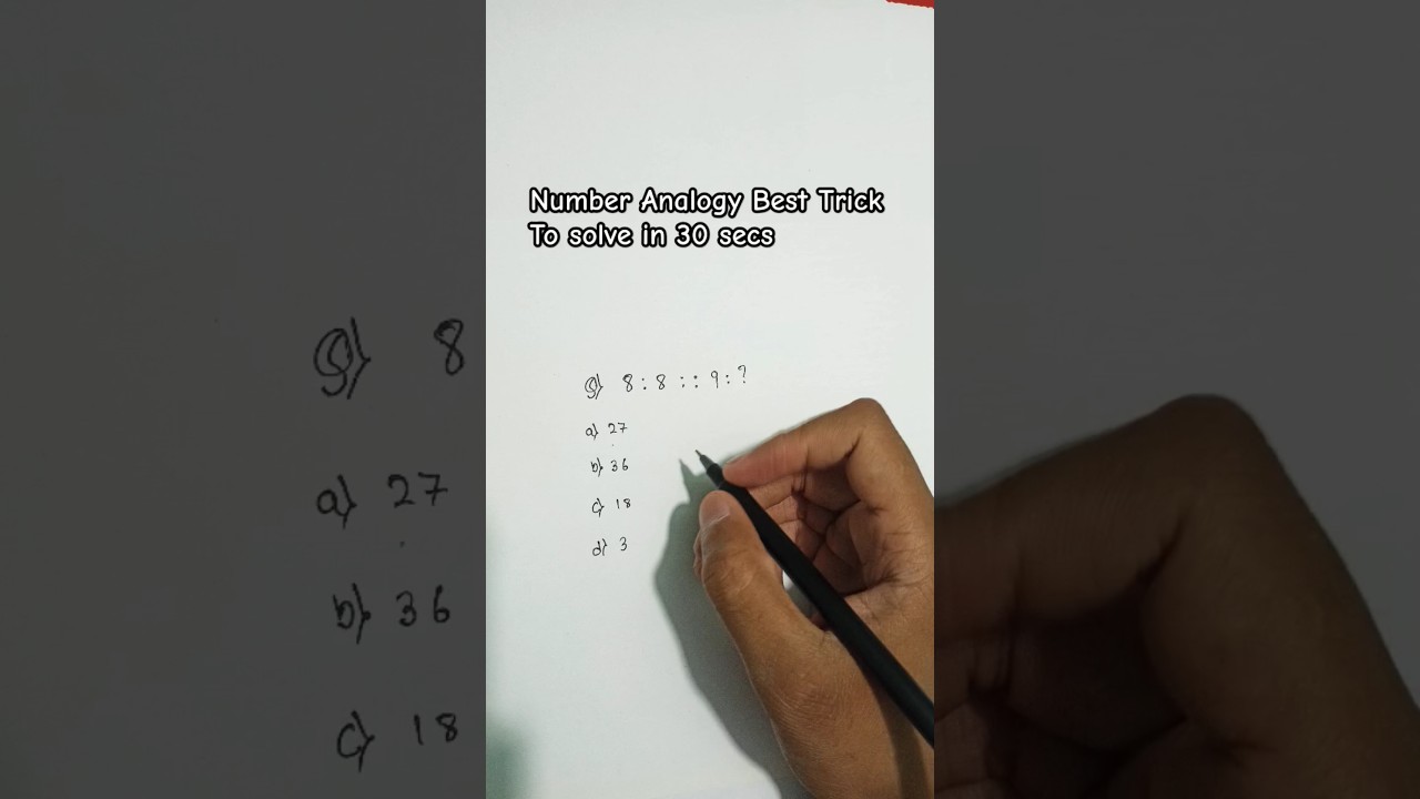 Number Analogy Reasoning Tricks | Important Question | #Shorttricks #Numberanalogy #Reasoning