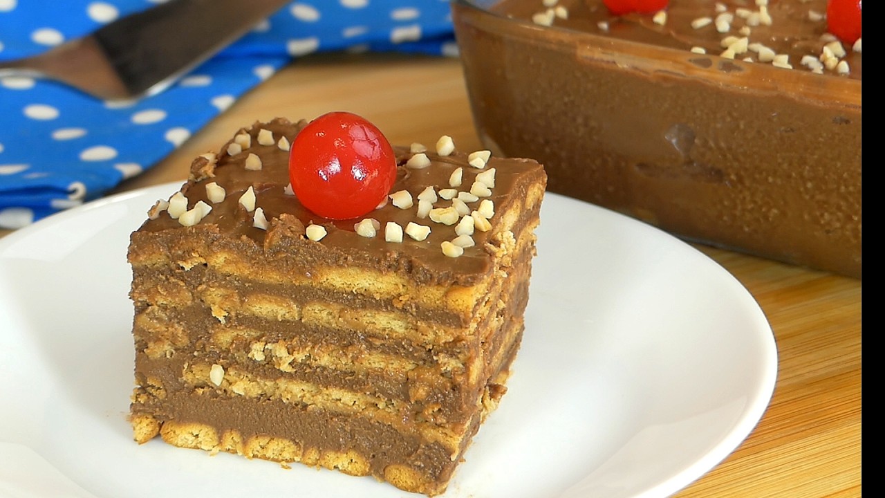 Торт из печенья и шоколада Бабушкин торт!