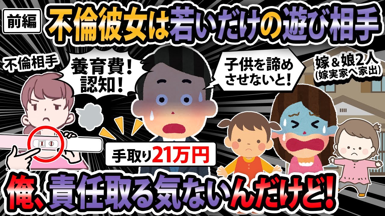 【報告者キチ】《前編》不倫相手から「妊娠した。毎月の養育費と認知して！できないなら嫁にバラす！」自分は既婚者と伝えた上での交際だったのに…【2ch・ゆっくり解説】