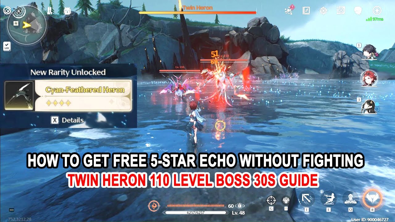 Wuthering Waves How to Get Free 5-Star Echo Without Fighting - Twin Heron 110 Level Boss 30s Guide