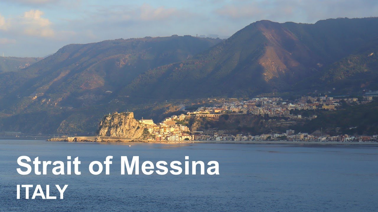 Strait of Messina Italy | passage with a cruise ship | Maritime transport | seafarers