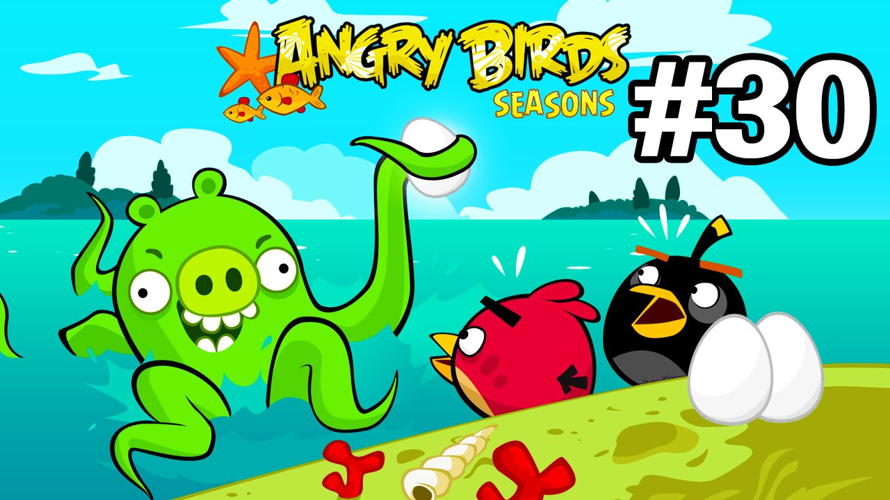 Angry Birds Seasons #30 PIGLANTIS (2-15) Геймплей Прохождение Gameplay Walkthrough Part 30