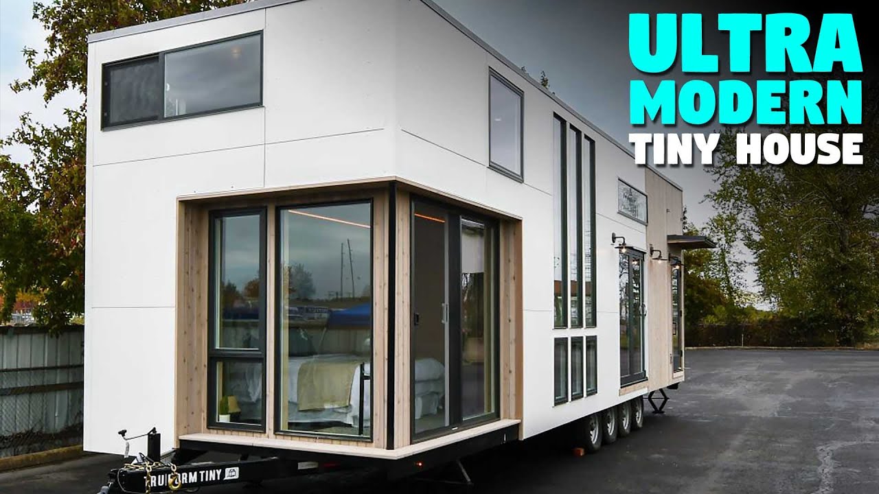 A tiny house with an open concept layout