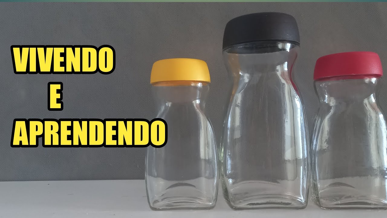 Usei Potes de Vidros de Nescafe. Olha que resultado excelente para sua casa.