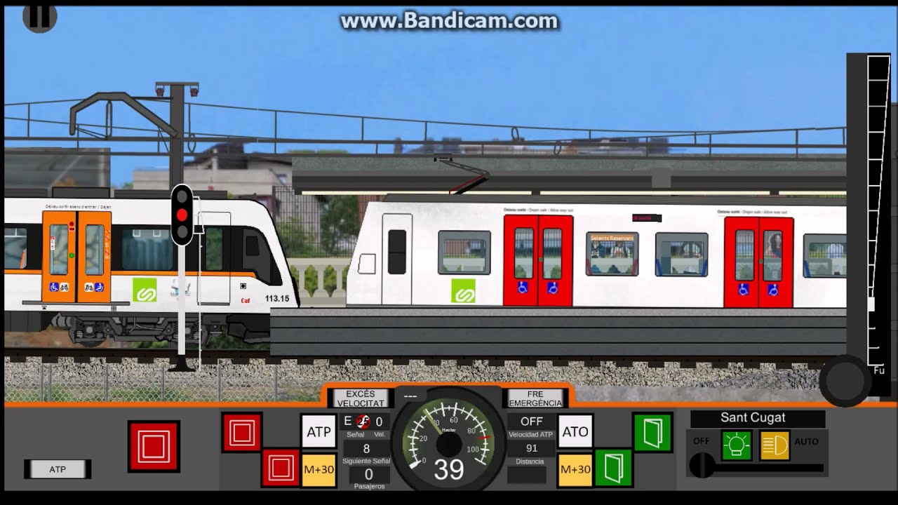 FGCsim: (linea S2 pl.cataluña / sant cugat) PARTE 2 DE 2