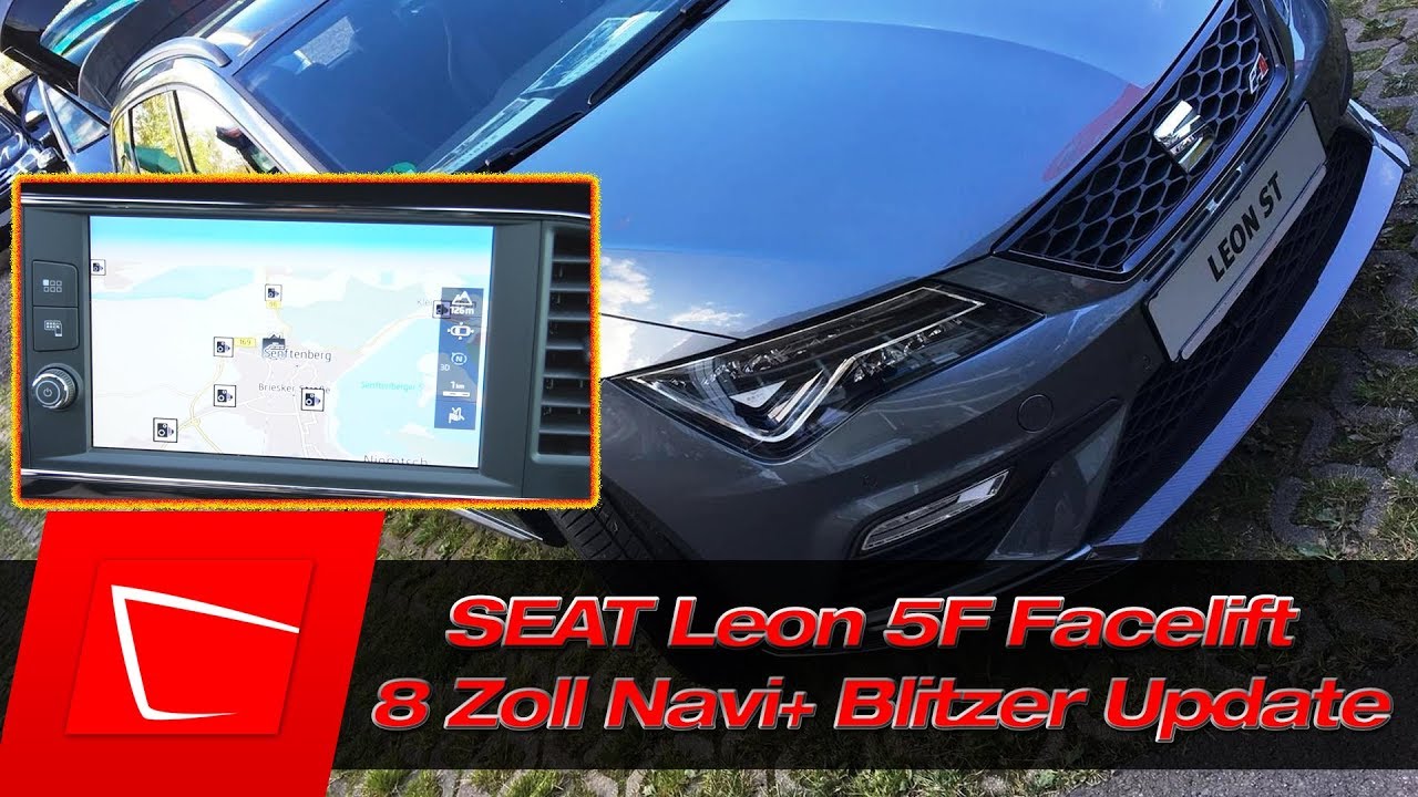 Blitzer POI 2020 Blitzerwarnung Europa für SEAT Leon 5F Facelift  8 Zoll Navi+ aktuellste Version!!