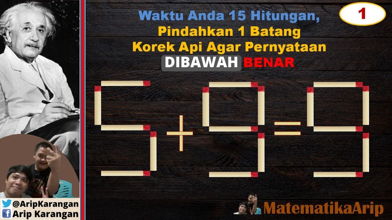 Level 1 Tes IQ - Pindahkan Satu Batang Korek Api Agar Benar