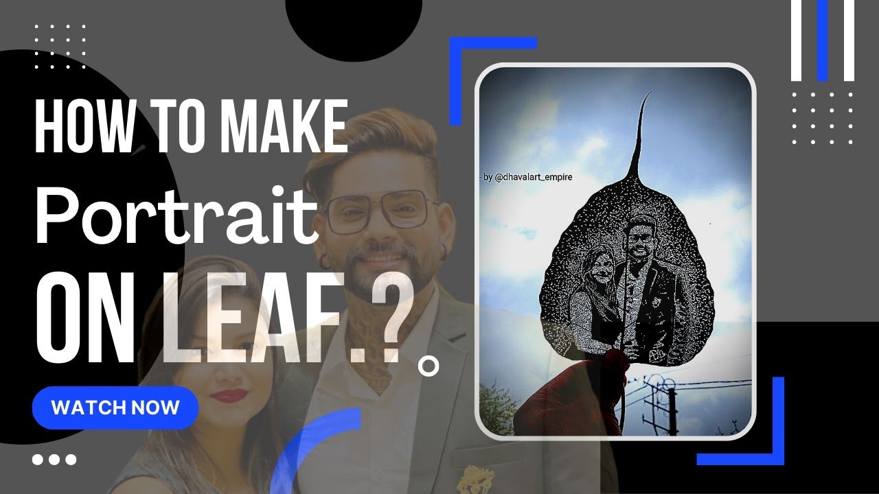 How to make portrait on leaf ?।। Outline or shading kaise kare ?।। In easy way ।। @maheshchavan