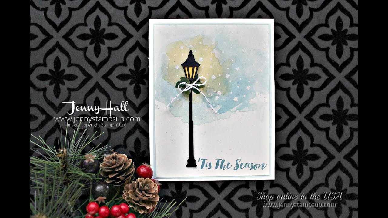 How to create a winter scene with watercolor smooshing with Jenny Hall
