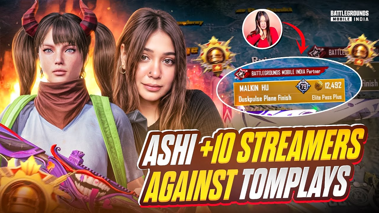 TomPlays vs 10+ CONQUEROR STREAMERS🔥TomPlays vs Pro Youtubers 1v4 Fastest Clutches & Gameplay | BGMI