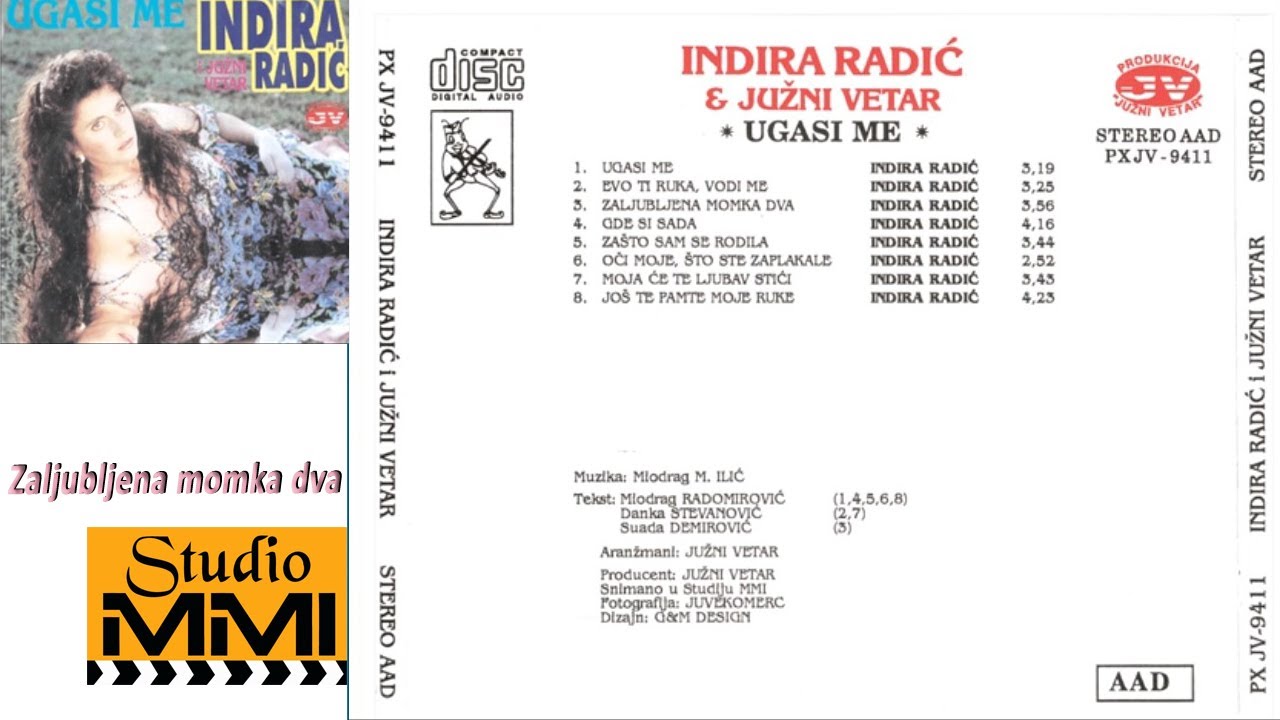 Indira Radic i Juzni Vetar - Zaljubljena momka dva (Audio 1994)