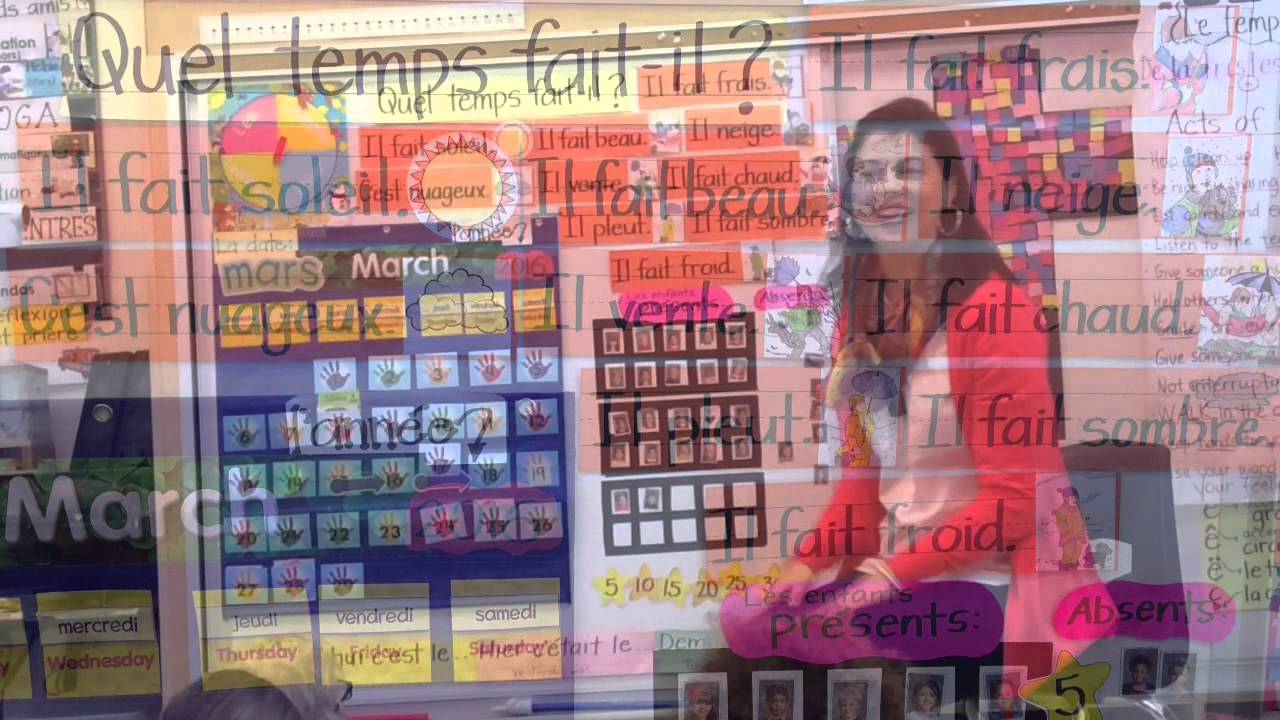 Le calendrier et la météo