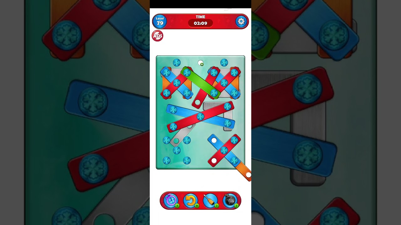 Screw puzzle level 79 Super Hard Screw Master Two Slots only