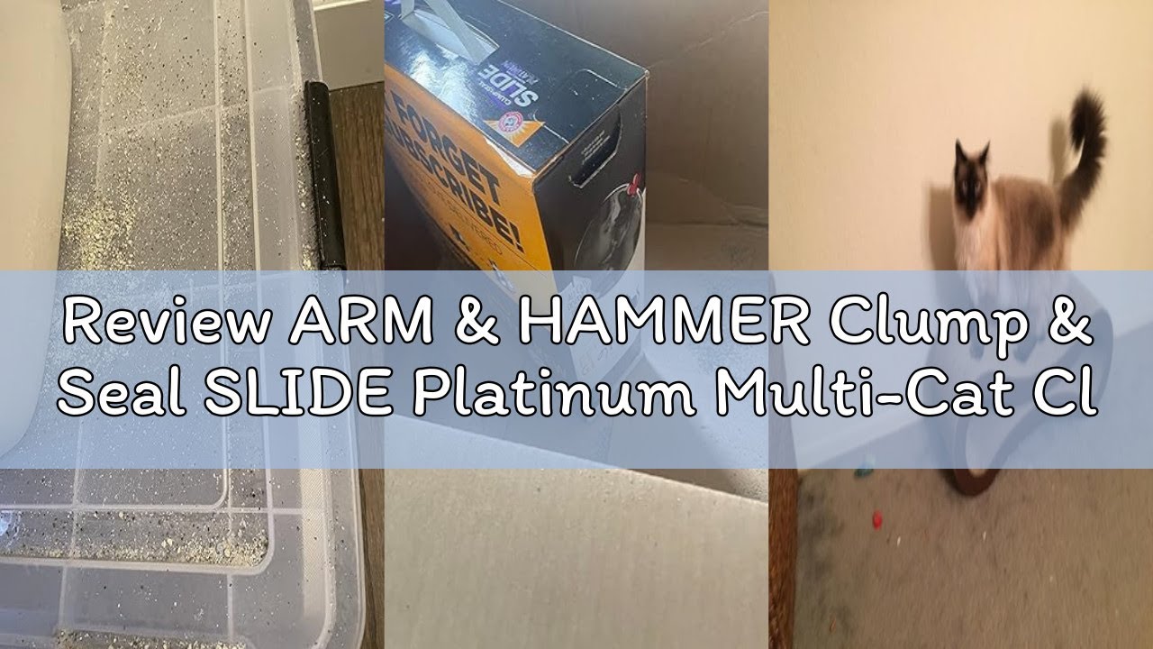 Review ARM & HAMMER Clump & Seal SLIDE Platinum Multi-Cat Clumping Cat Litter, 14-Day Odor Control,