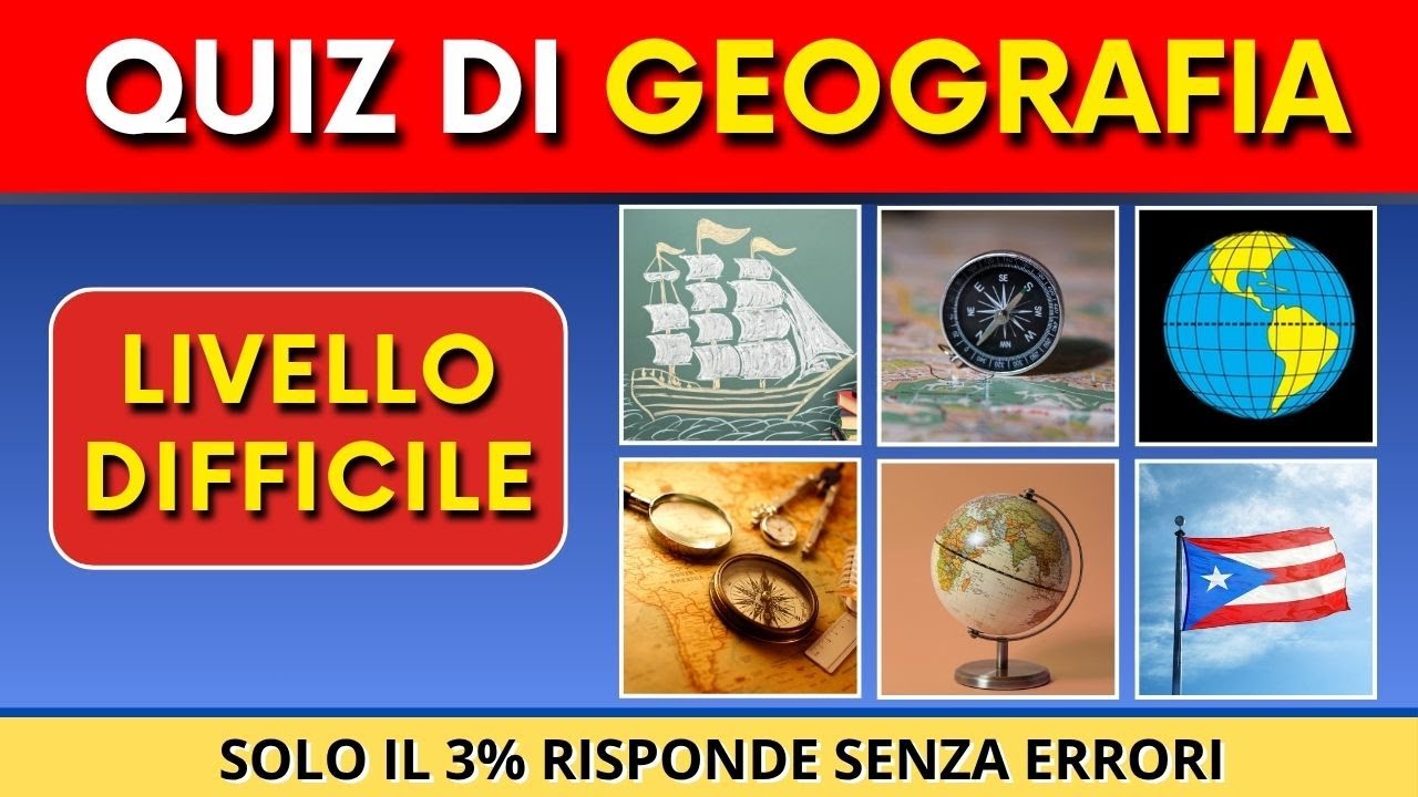 🌍 SFIDA DI GEOGRAFIA: 30 Domande LIVELLO DIFFICILE (cultura generale)