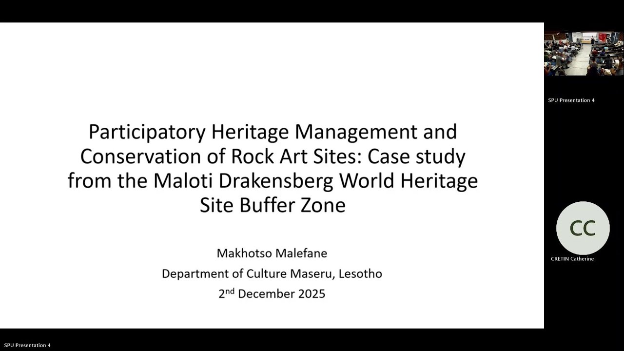 Session 3 – Malefane – Participatory heritage management and the conservation of rock art